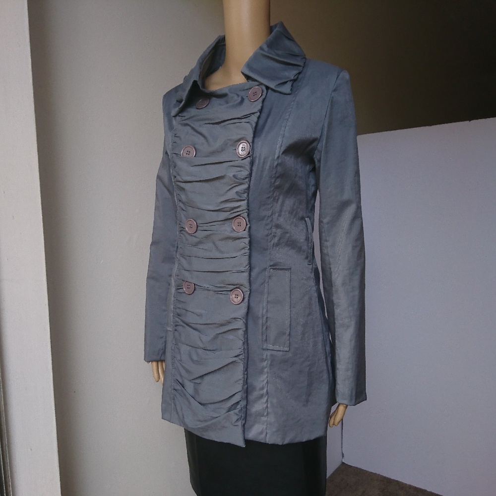 Long Military Style Made In Italy Jacket Size M